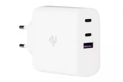 Zaryadlovchi bloki "2E Aksessuarlar" 3xUSB GaN, 65 Vt (Art. № - 2E-WC3USB65W-W) Oq