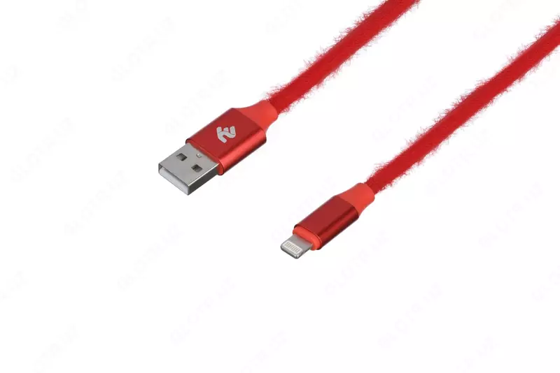 Кабель для подключения и синхронизации "2Е" USB-A - Lightning, 1 м (Арт. - 2E-CCLAC-RED) Красный