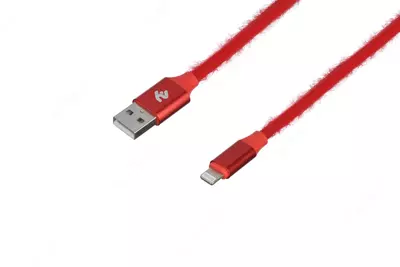 Ulanish va sinxronlash uchun kabel "2E" USB-A - Lightning, 1 m (Art. - 2E-CCLAC-RED) Qizil