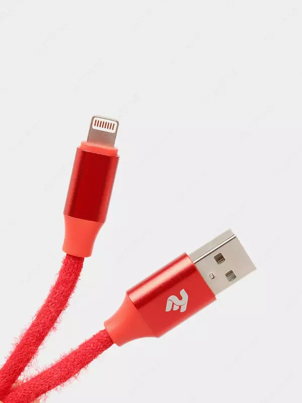 Кабель для подключения и синхронизации "2Е" USB-A - Lightning, 1 м (Арт. - 2E-CCLAC-RED) Красный