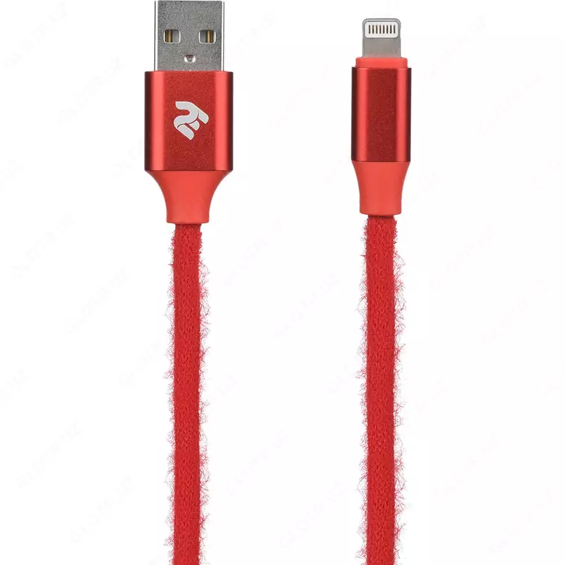 Кабель для подключения и синхронизации "2Е" USB-A - Lightning, 1 м (Арт. - 2E-CCLAC-RED) Красный