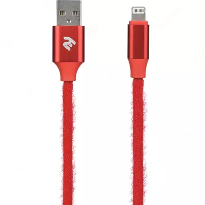 Ulanish va sinxronlash uchun kabel "2E" USB-A - Lightning, 1 m (Art. - 2E-CCLAC-RED) Qizil