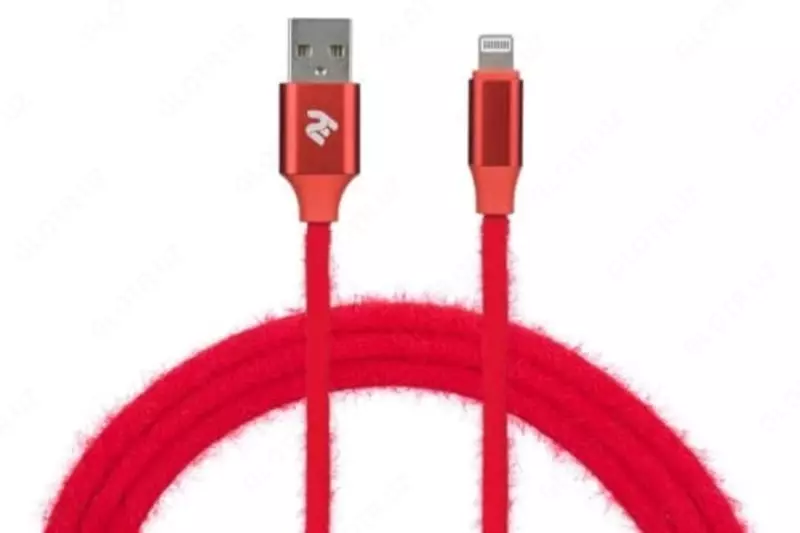 Кабель для подключения и синхронизации "2Е" USB-A - Lightning, 1 м (Арт. - 2E-CCLAC-RED) Красный