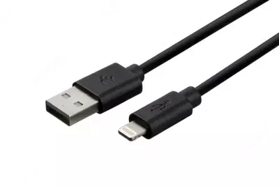 Ulanish va sinxronlash uchun kabel "2E" USB-A - Lightning Molding turi, 1 m (Art. - 2E-CCLAB-BL) Qora