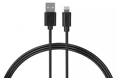 Ulanish va sinxronlash uchun kabel "2E" USB-A - Lightning Molding turi, 1 m (Art. - 2E-CCLAB-BL) Qora