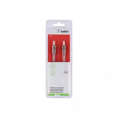 Qurilmalarni ulash uchun kabel "Belkin" raz'em 3,5 mm - M/M, 1 m (Art. - F3Y117bt1M) Qora