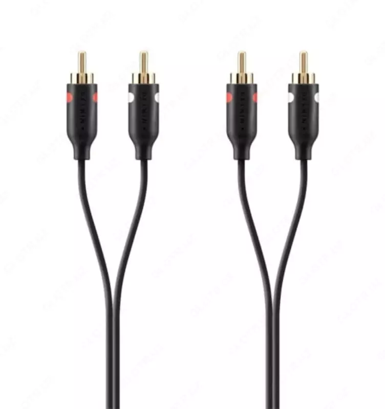 Кабель для подключения устройств "Belkin" RCAx2 - RCAx2 (M/M), 2 м (Арт. - F3Y098BT2M) Черный