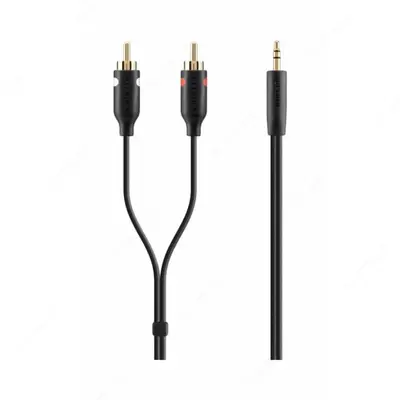 Кабель для подключения устройств "Belkin" jack 3.5mm - M/RCA-Mx2, 5 м (Арт. - F3Y116BT5M) Черный
