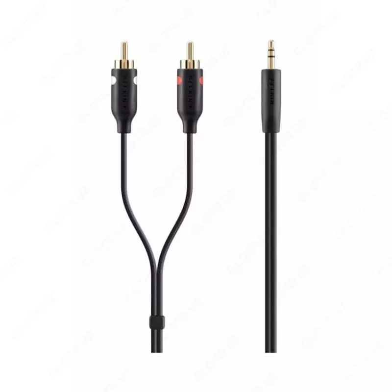 Кабель для подключения устройств "Belkin" jack 3.5mm - M/RCA-Mx2, 5 м (Арт. - F3Y116BT5M) Черный