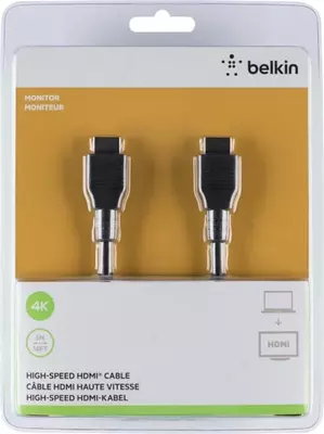 "Belkin" video qurilmasini ulash uchun kabel HDMI (AM/AM), 5 m (Art. - F3Y020BT5M) Qora