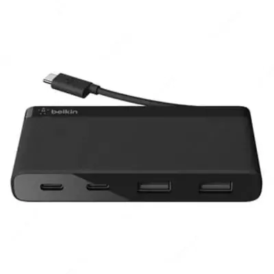 Sayohat uyasi "Belkin" USB-C PD, USB-C, 2/USB 3.0, HDMI, Gigabit (Art. - F4U090btBLK) Qora