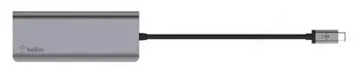 Адаптер "Belkin" USB-C 6in1 Multiport Dock (Art. - F4U092btSGY) Серый