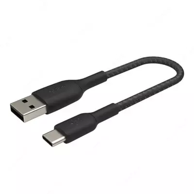 Kabel "Belkin" USB-A - USB-C, ORQALI, 0,15 m (Art. - CAB002BT0MBK) Qora