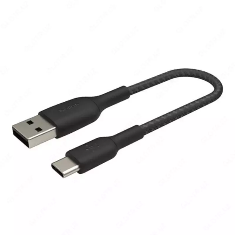 Kabel "Belkin" USB-A - USB-C, ORQALI, 0,15 m (Art. - CAB002BT0MBK) Qora