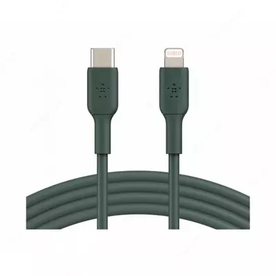 Кабель "Belkin" USB-С - Lightning, PVC, 1 m (Art. - CAA003BT1MMG) Темно/зеленый