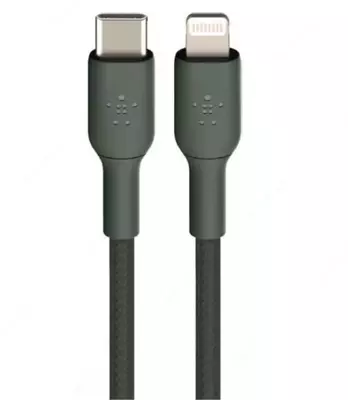Кабель "Belkin" USB-С - Lightning, PVC, 1 m (Art. - CAA003BT1MMG) Темно/зеленый