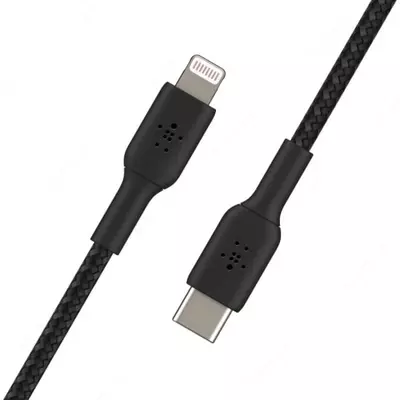 Kabel "Belkin" USB-C - Lightning, RO'YMALI, 1 m (Art. - CAA004BT1MBK) Qora