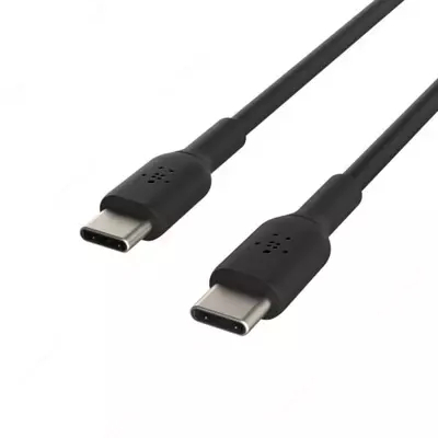 Кабель "Belkin" USB-С - USB-С, PVC, 1 m (Art. - CAB003BT1MBK) Черный
