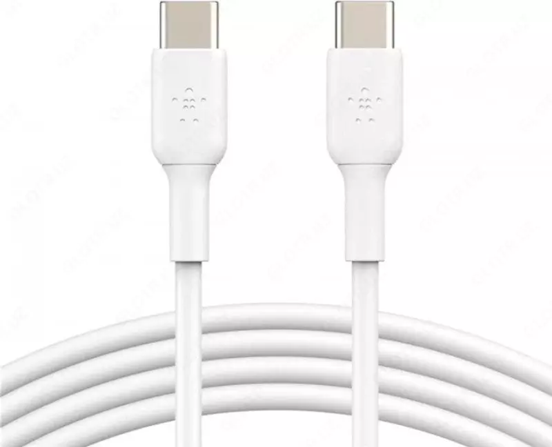 Кабель "Belkin" USB-С - USB-С, PVC, 1 m (Art. - CAB003BT1MWH) Белый