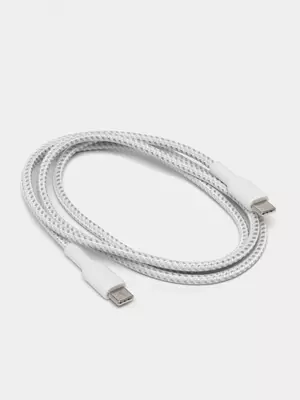 Кабель "Belkin" USB-С - USB-С, BRAIDED, 1 m (Art. - CAB004BT1MWH) Белый