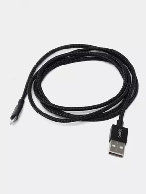 Ulanish va sinxronlash uchun kabel "Belkin" USB 2.0 - Lightning, 1,2 m (Art. - F8J144bt04-BLK) Qora