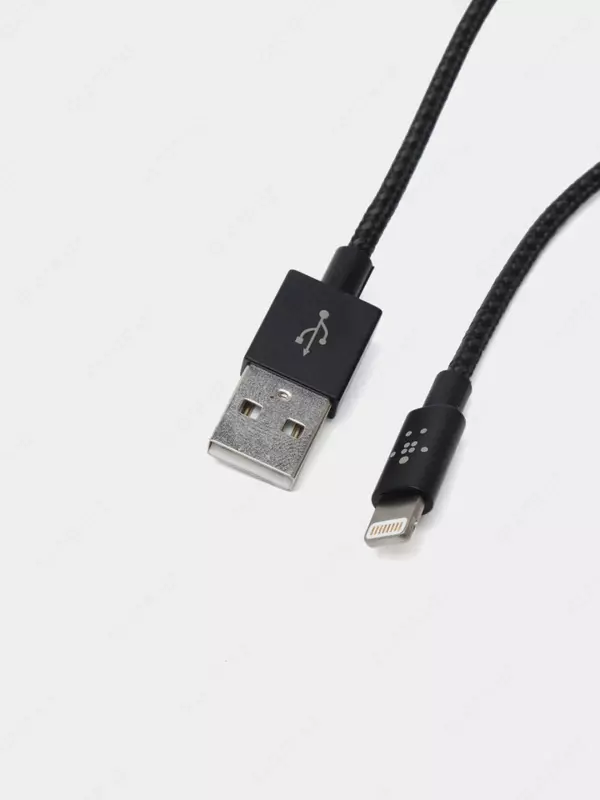 Кабель для подключения и синхронизации "Belkin" USB 2.0 - Lightning, 1.2 м (Арт. - F8J144bt04-BLK) Черный