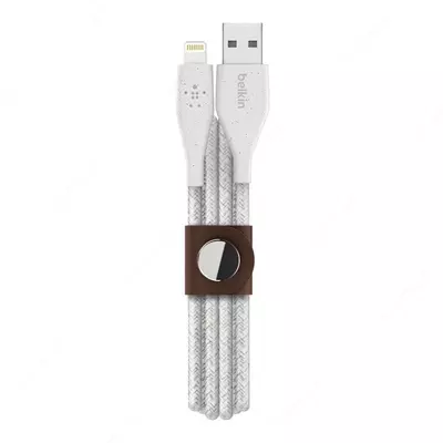 Ulanish va sinxronlash kabeli "Belkin" DuraTek Plus Lightning - USB-A, 1,2 m (Art. - F8J236bt04-WHT) Oq