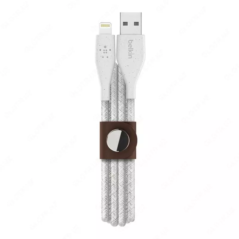 Ulanish va sinxronlash kabeli "Belkin" DuraTek Plus Lightning - USB-A, 1,2 m (Art. - F8J236bt04-WHT) Oq