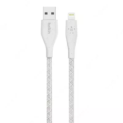 Ulanish va sinxronlash kabeli "Belkin" DuraTek Plus Lightning - USB-A, 1,2 m (Art. - F8J236bt04-WHT) Oq
