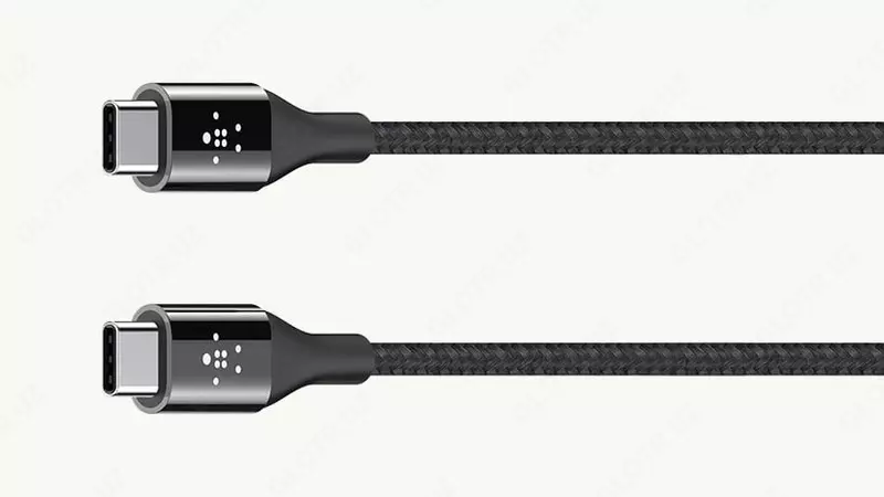 Kabel "Belkin" DuraTek Mixit USB-C - USB-C, 1,2 m (Art. - F2CU050bt04-BLK) Qora