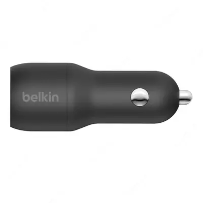 Avtomobil zaryadlovchi  Avtomobil zaryadlovchi "Belkin" Dual USB-A, USB-A - USB-C, 24W, 1 m (Art. No. - CCE001BT1MBK) Qora