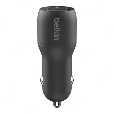 Avtomobil zaryadlovchi  Avtomobil zaryadlovchi "Belkin" Dual USB-A, USB-A - USB-C, 24W, 1 m (Art. No. - CCE001BT1MBK) Qora