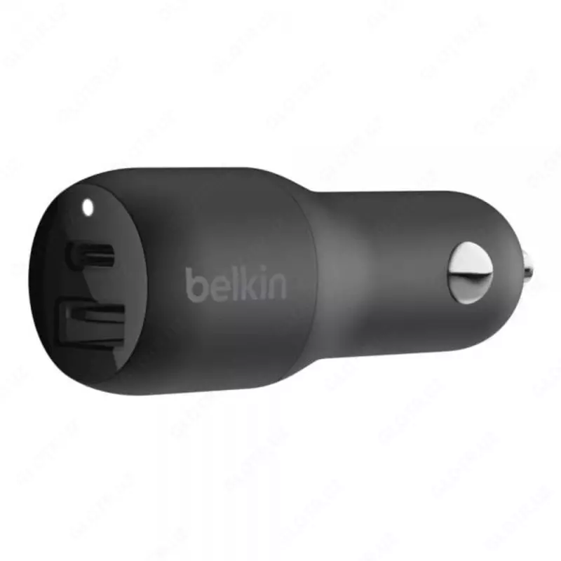 Автомобильное зарядное устройство "Belkin" 18W Port USB-C, 12W USB-A (Арт. - F7U100BTBLK) Черное