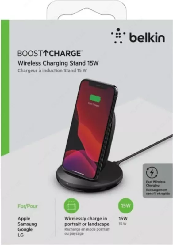 Беспроводное зарядное устройство "Belkin" 15W (Арт. - WIB002VFBK) Черное
