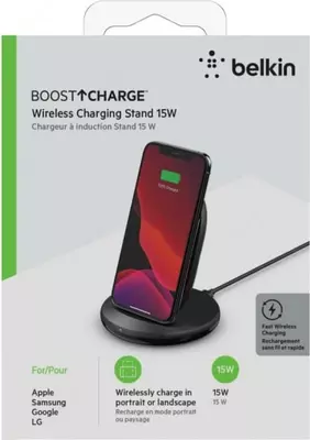 Беспроводное зарядное устройство "Belkin" 15W (Арт. - WIB002VFBK) Черное