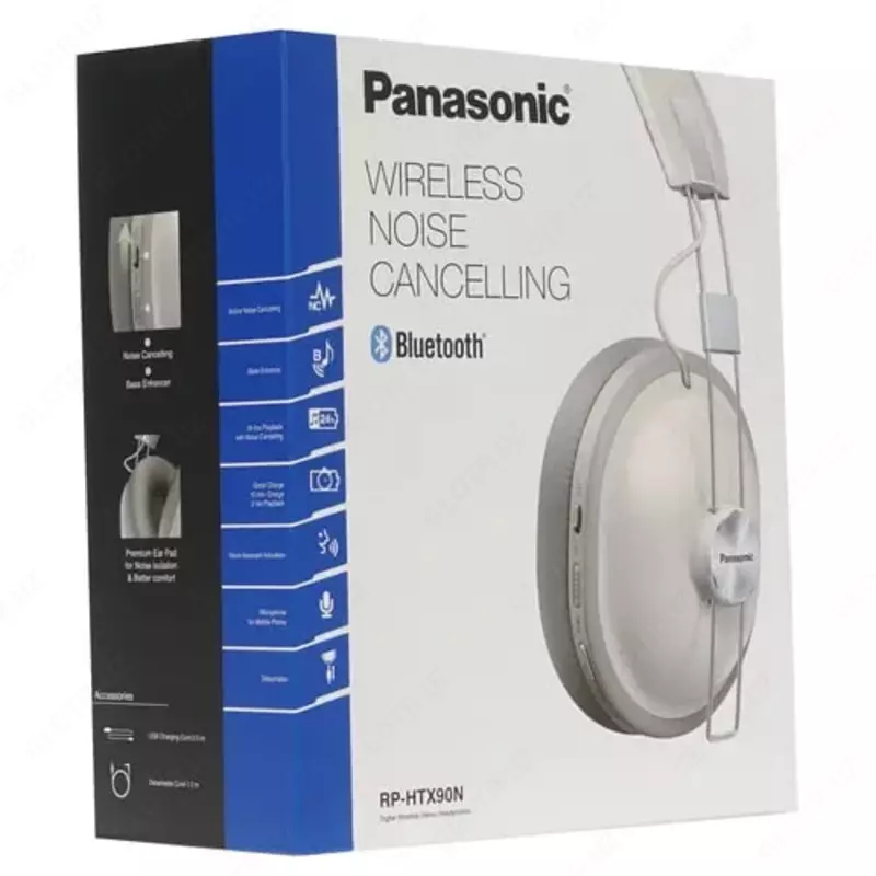 Беспроводная Гарнитура для ПК "Panasonic" RP-HTX90NGCK, Over-ear Wireless Mic (Арт. - RP-HTX90NGCW) Белая