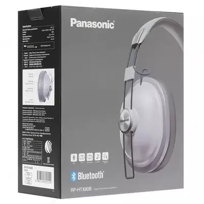 "Panasonic" RP-HTX80BGCH KOMPYUTER uchun simsiz naushnik, Quloq ustidagi mikrofon (Art. № - RP-HTX80BGCH) Kulrang