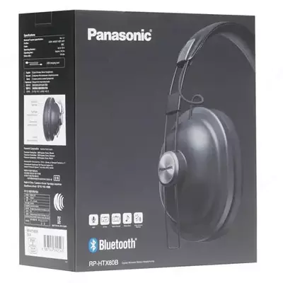 Беспроводная Гарнитура для ПК "Panasonic" RP-HTX80BGCK, Over-ear Mic (Арт. - RP-HTX80BGCK) Черная