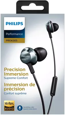 Проводные наушники "Philips" Performance PRO6305 (Арт. - PRO6305BK/00) Черные