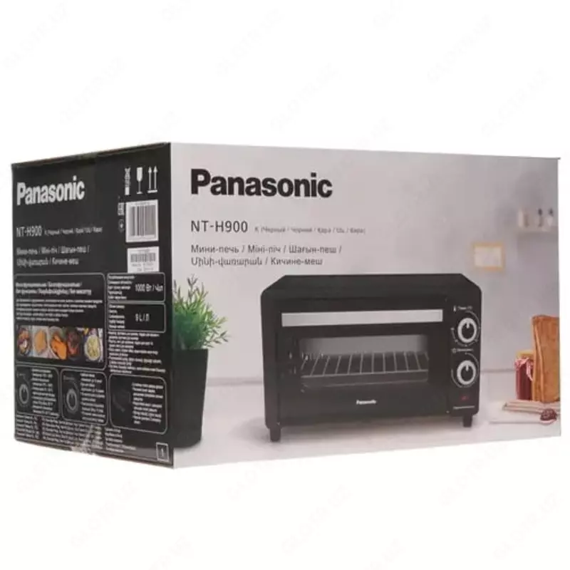 Мини электропечь "Panasonic" NT-H900KTQ (Арт. - NT-H900KTQ) Серебристо/черная