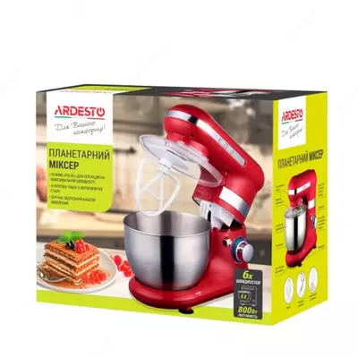 Планетарный миксер "Ardesto" KSTM-8042, 800 Вт (Арт. - KSTM-8042) Красный