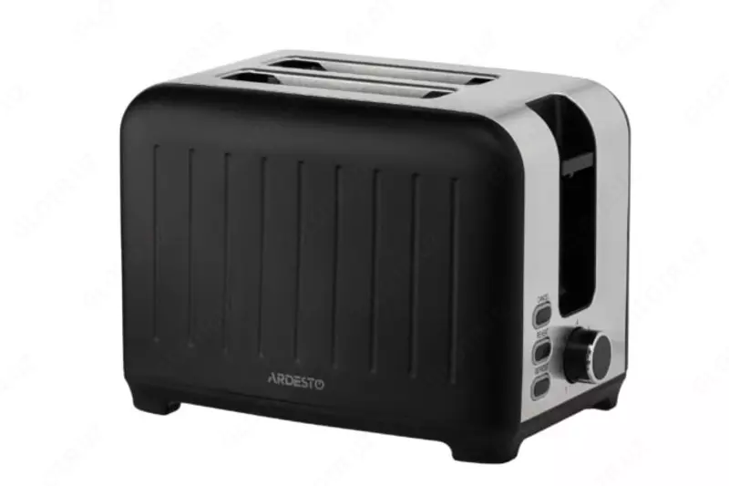 Тостер "Ardesto" T-F18B, 930 Вт (Арт. - T-F18B) Черный/Серебристый