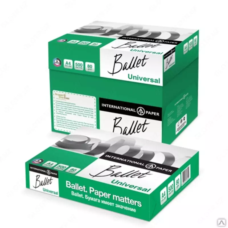 Бумага ксероксная А4 Ballet Universal 80гр., 500л., 2,5 кг, класс С (Арт. - BalletUniA4)