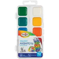  Акварель Гамма Классическая  медовая  10 цветов  без кисти - 