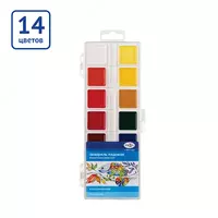 Акварель Гамма Классическая  медовая  14 цветов  без кисти 