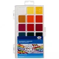  Акварель Гамма Классическая  медовая  18 цветов  без кисти - 