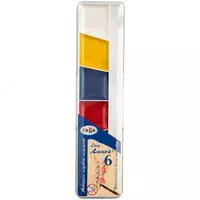  Акварель Гамма Лицей  медовая  06 цветов  без кисти  пластик. упак. - 