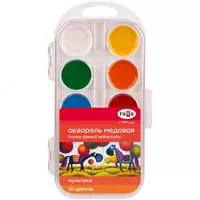  Акварель Гамма Мультики NEW  медовая  10 цветов  без кисти  пластик  европодвес - 