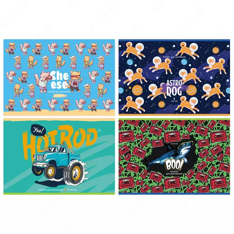 Akvarel uchun albom 15 varaq, A5, Lilia Holding "Tour de France" ning tepasida, 300 g/m2, torxon