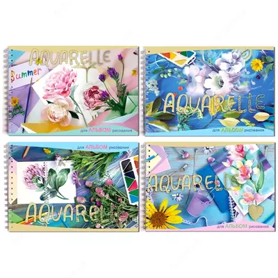 Akvarel uchun albom 15 varaq, A5, Lilia Holding "Tour de France" ning tepasida, 300 g/m2, torxon